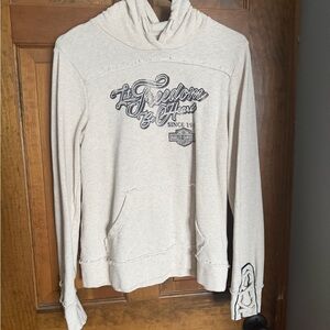 Harley-Davidson Cream Hoodie with Black Script